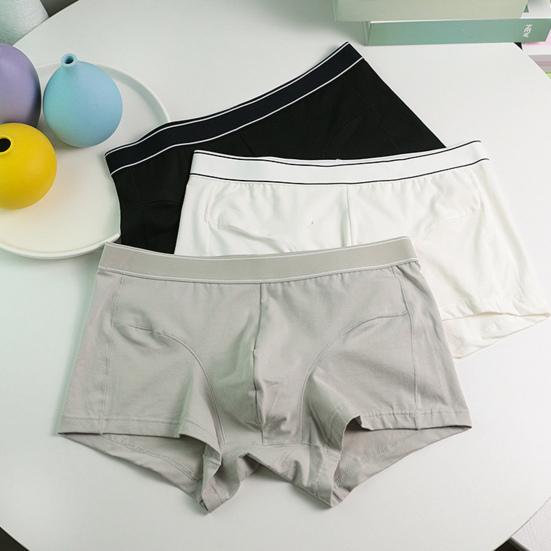 Pánské boxerské spodní prádlo Elastické Středně vyvýšené U-konvexní Jednobarevné Kalhotky Prodyšné Hladké linie Šortky Kalhotky Denní nošení
