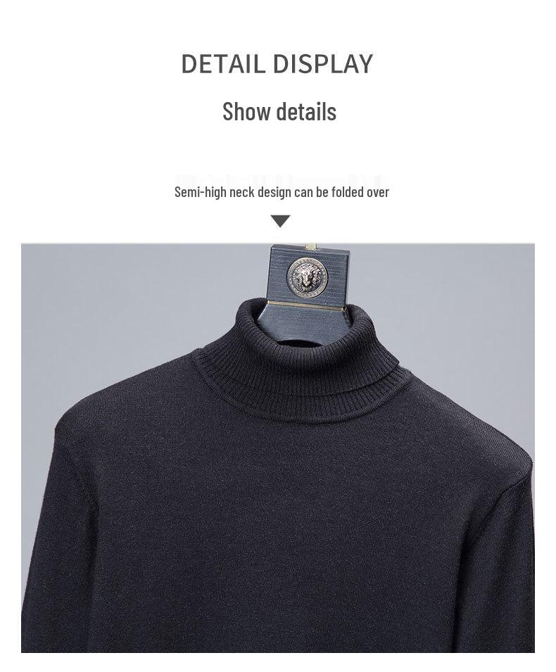 TB BROWIN High-Neck Sweater: Unisex Wool, Four-Bar, British Style