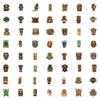 55 Tiki Tiki Maori Mythical Stickers Suitcase Notebook Mobile Phone Graffiti Stickers