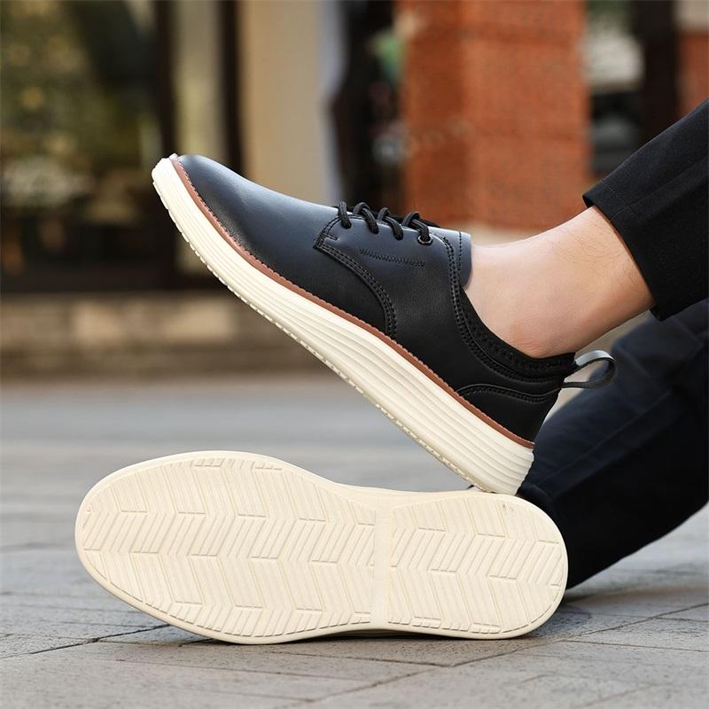 Men'S Fashionable Casual Sports Shoes Comfortable And Breathable Brown Leather Men'S Golf Shoes Fashionable Casual Formal Shoes