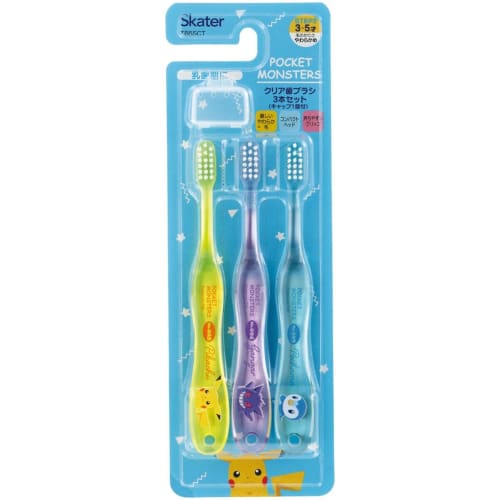 

Skater Toothbrush, Soft, for Preschoolers, Ages 3-5, Set of 3, Pokmon Design, TB5SCT-A