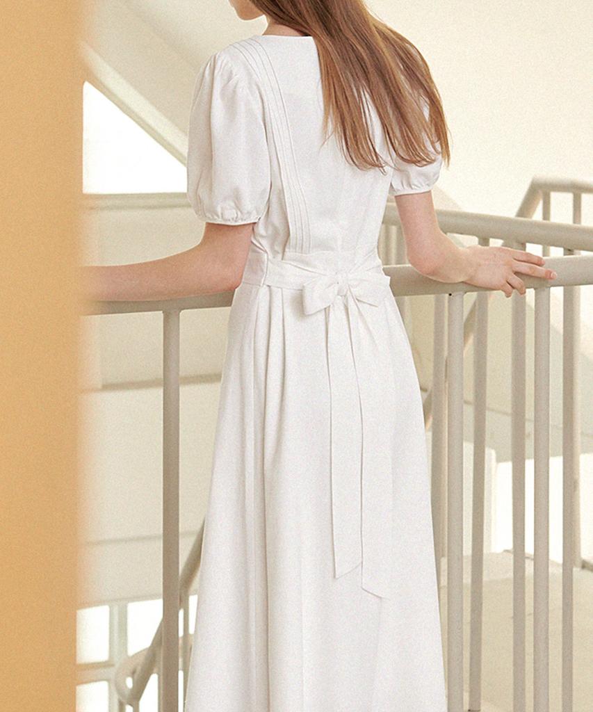 Micene [44-120] Lissom V-Neck Long Dress