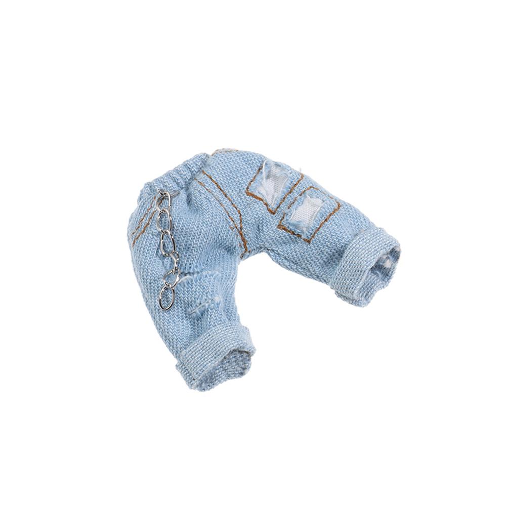 High Quality Kids Gift Toys 1/12 Dolls PU Leather Jackets Hoodies Doll Jeans Fashion Ripped Pants