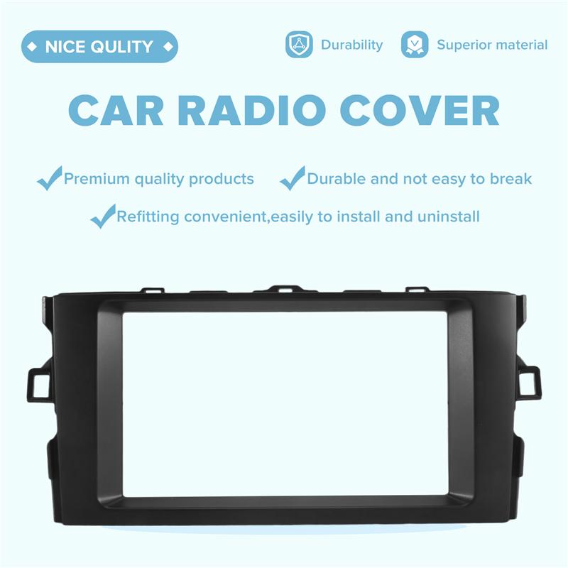 2Din Car Fascia For Toyota Auris 2006-2012 Stereo Fascias Panel Dash Mount Tallation Car DVD Frame Kit In-Dash