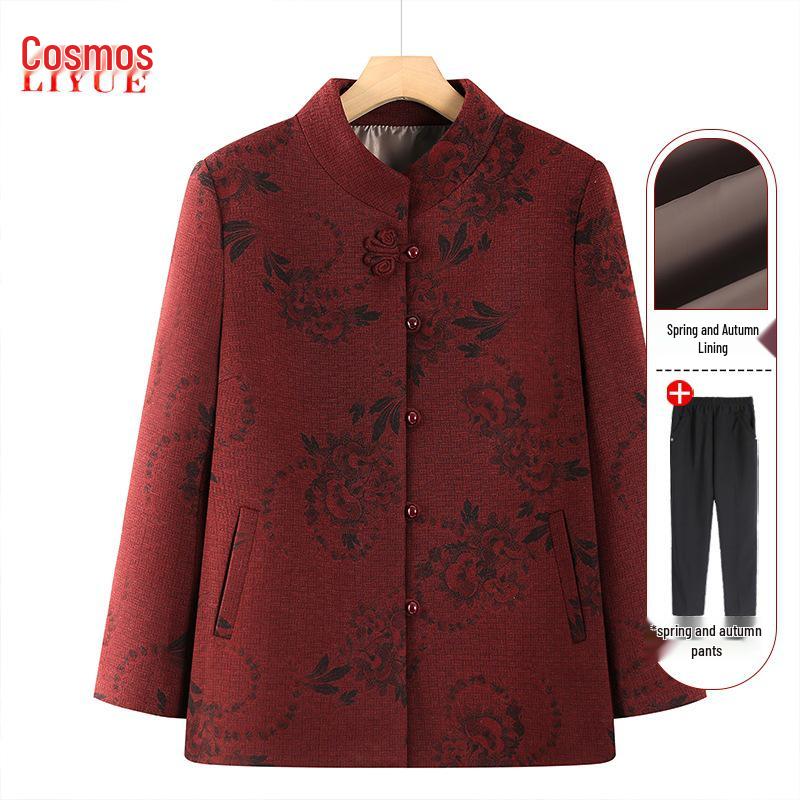 2025 Stylish Spring and Autumn Coat for Middle-Aged and Elderly Women