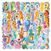 Seahorse Doodle Stickers: 55 Sheets for Decorating Scooters & Notebooks