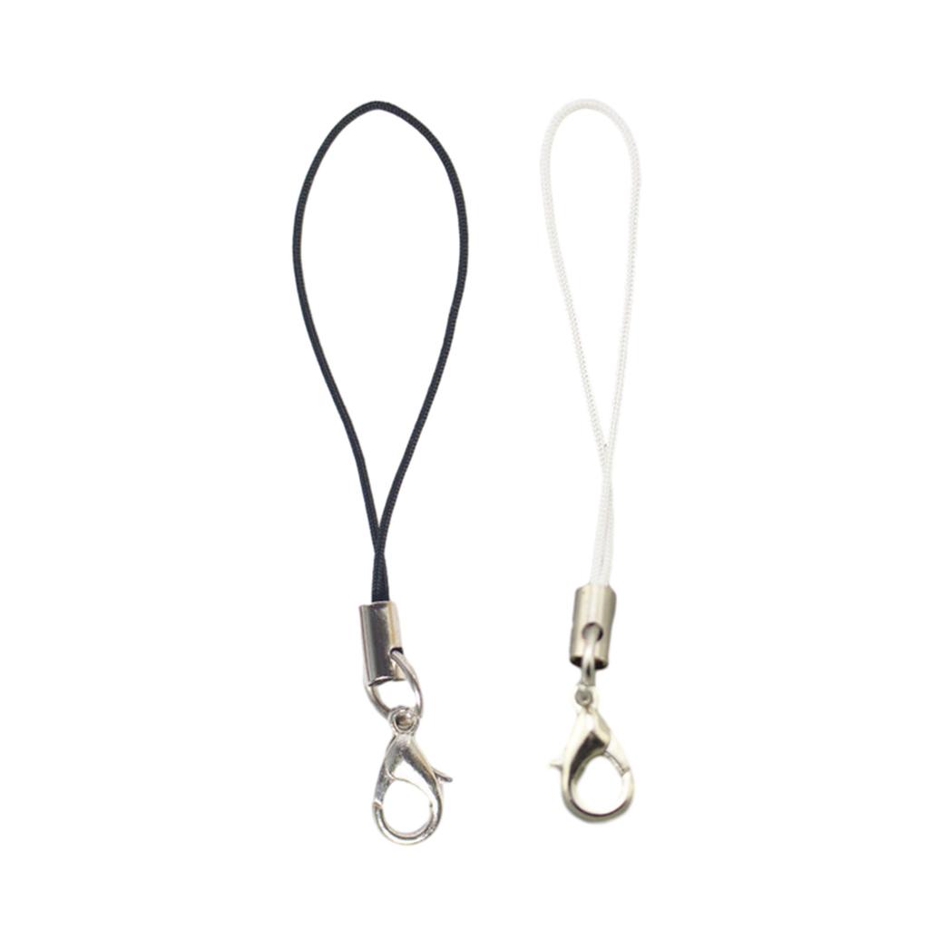 Set of 2 Durable DIY Phone Lanyard Nylon Phone Charm Carabiner Wrist Lanyard Suitable for MP4 Players and DIY Projects