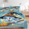 3pcs Beautiful witch ghost Quilt Set - Soft and Comfortable Bedroom, Guest Room and Dorm Decor Bedding Set 1 Quilt Cover + 2 Pillowcases.H01
