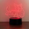 3D Cute Cat Night Light, 7-color RGB Ambient Light, USB Power Supply, Bedroom Desktop Party Decoration Light, Gift Light.