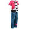 European & American Striped Girl's Cosplay Summer Short Sleeve Performance Birthday Costume