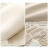 1Pair Finger Splitting Cold Protection Plush Warm Cotton Blend Winter Touchscreen-enabled Gloves Windproof