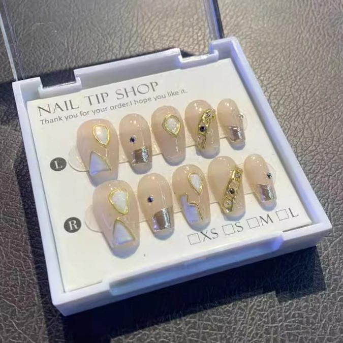 

Ногти Ручная работа Носить Мода Повседневный Простой Изысканный Классический Стиль Ногтей Патч L