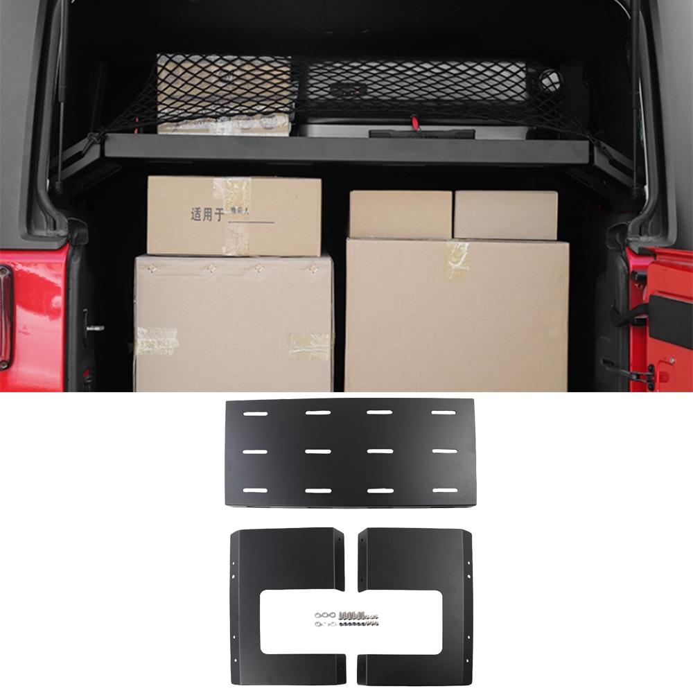 Car Trunk Cargo Rack Rear Storage Luggage Shelf Organizer Tray Basket for Jeep Wrangler JK JL 2007-2025 Interior Accessories