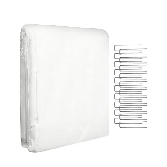Breathable Plant Frost Cloth Cuttable Garden Freeze Protection Cover Reusable UV-Resistant Non-Woven Fabric Winter Guard for Vegetables Flowers Trees