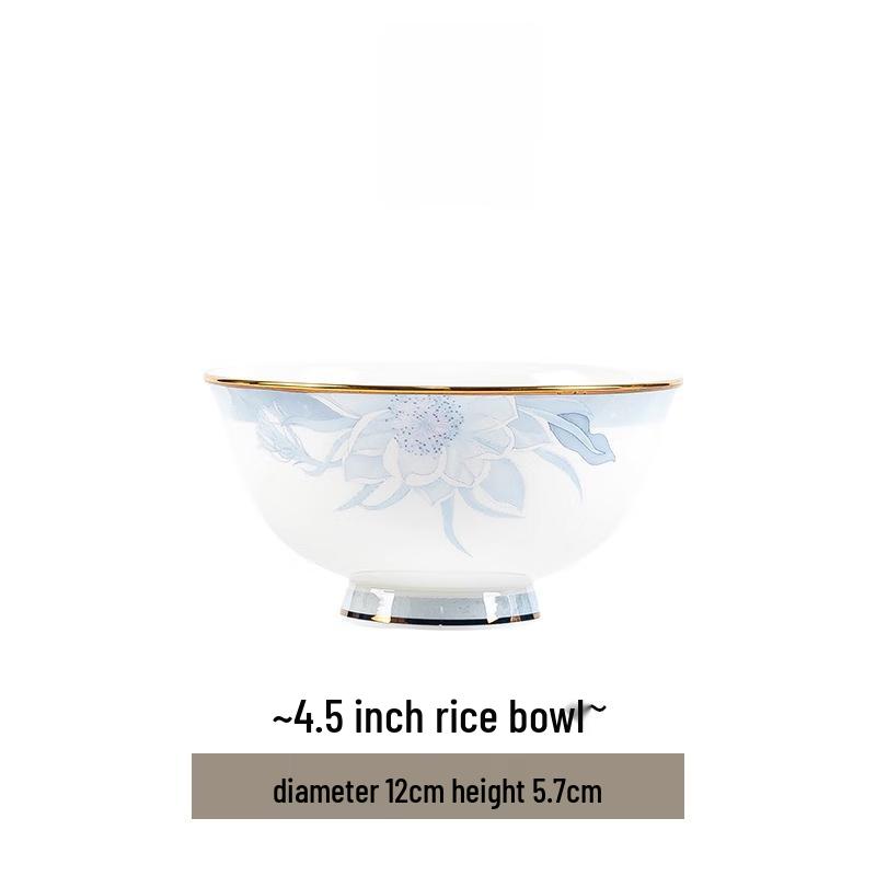 Mode Lanka Ceramic Chinese Light Luxury 8-inch Soup Bowl