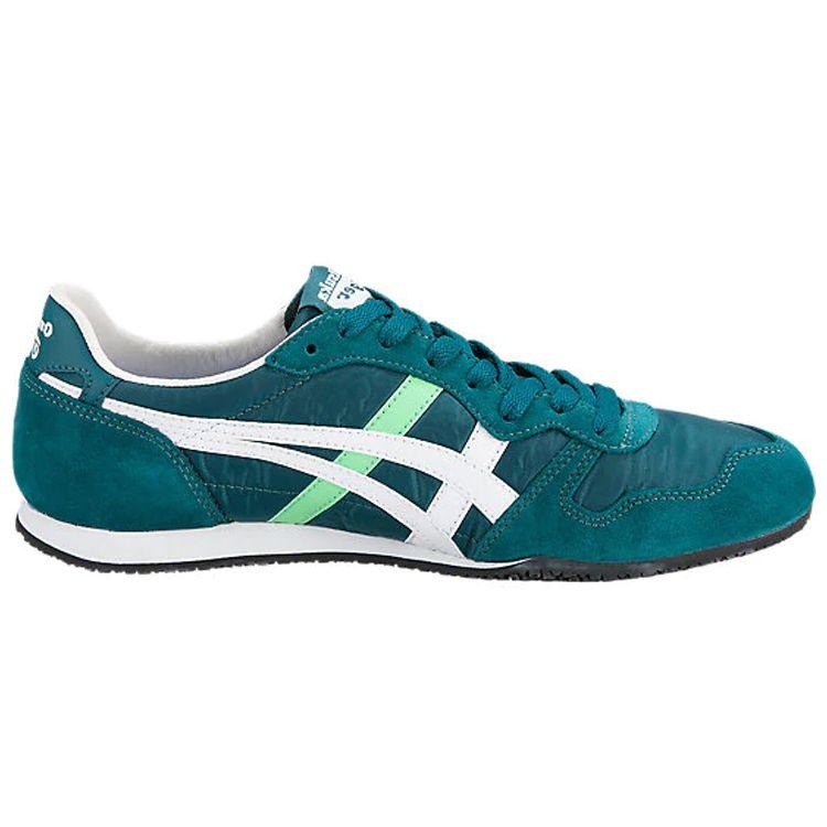 ONITSUKA TIGER Serrano Légères Confortables Amortissantes Antidérapantes Résistantes à l'Usure Chaussures Décontractées Basses Baskets Unisexes Vert 1183A237-300