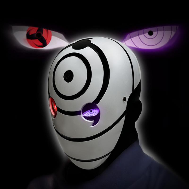 Leuchtender Uchiha Madara Obito Tobi Weiße Maske - Naruto Anime Halloween Requisite