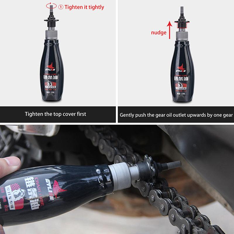 60/120Ml Motorcycle Chain Oil Lubricating Oil Chain Wax Oil Prevention Reduction Maintenance Rust Electric Vehicle Seal