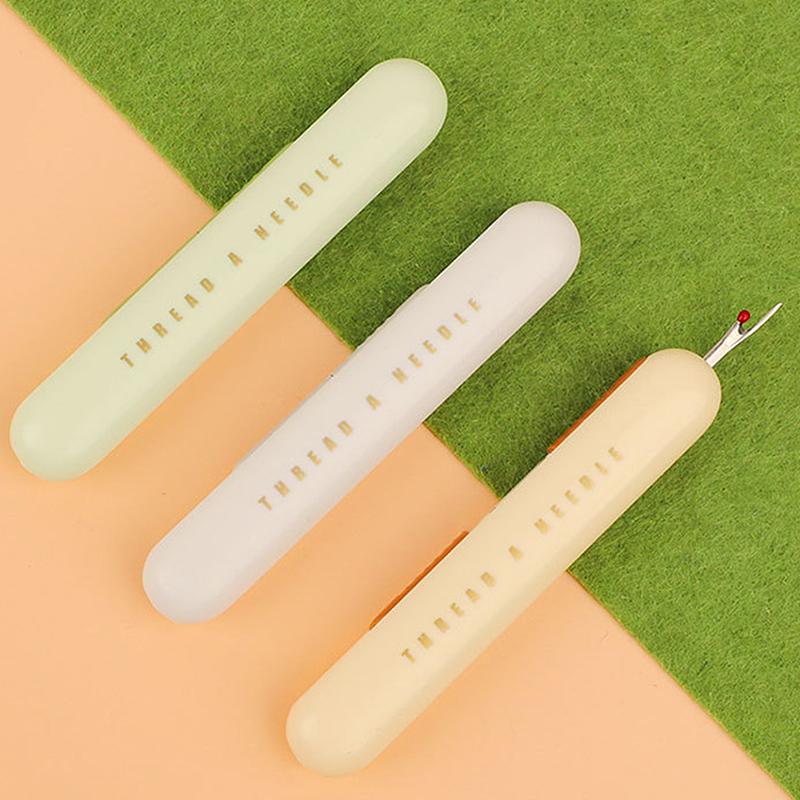 2 In 1 Needle Threader Seam Ripper Stitching Remover Household Tool Needle Threaders For Hand Sewing Seam Accessories