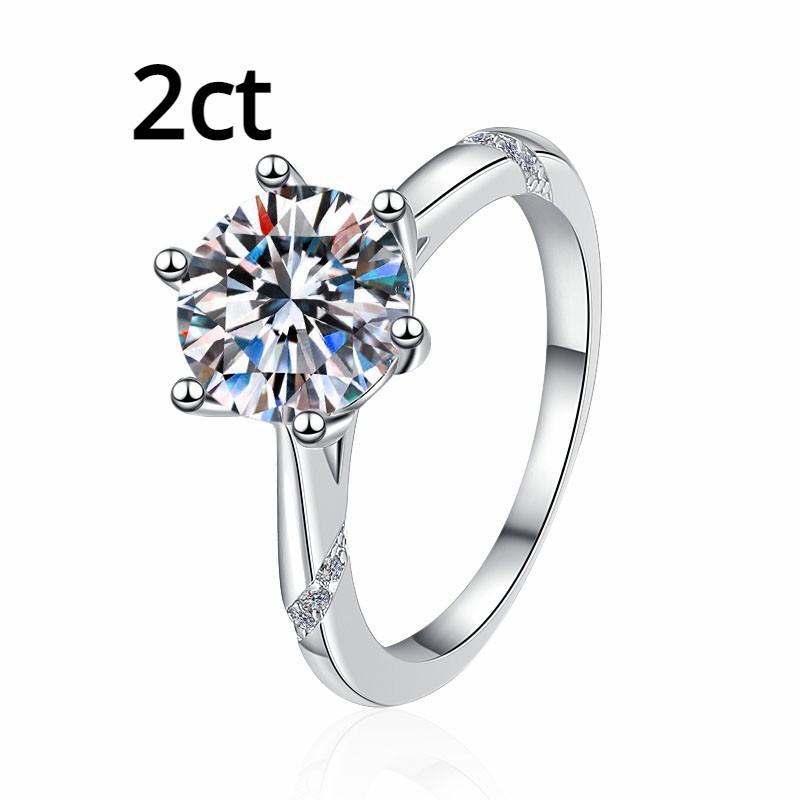 

Женское кольцо с муассанитом цвета D, серебро S925, модель с шестью когтями, 50 точек, 1/2/3 карата, обручальное кольцо, обручальное кольцо, подарок для подруги 19