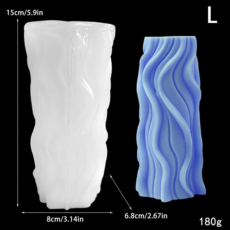 

Волнистая полоса цилиндрическая силиконовая форма для свечи столбик витая полоса подсвечник своими руками изготовление дизайнерской формы ароматизированная свеча ручной работы L