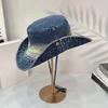 New Fashion Wash Tie Dye Do Old Western Cowboy Fisherman Hat Men and Women Color Shade Sun Protection Mountaineering Hat
