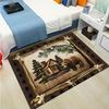 Brown Bear Pattern Rug Retro Carpet Antifouling Indoor and Outdoor Doormat Anti Slip Decoration Living Room Bedroom Floor Mat