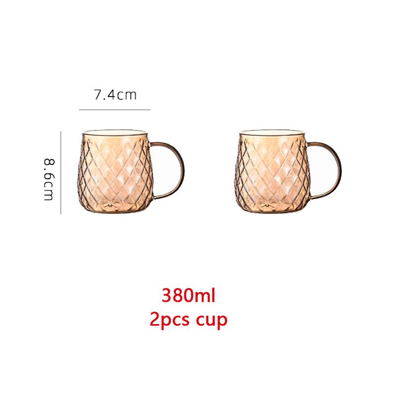 YWDL 1/1.5/1.8l Glass Teapot With Bamboo Lid Amber Color Diamond Cold Kettle Heat-resisting Pot For Loose Leaf Fruit Scented Tea