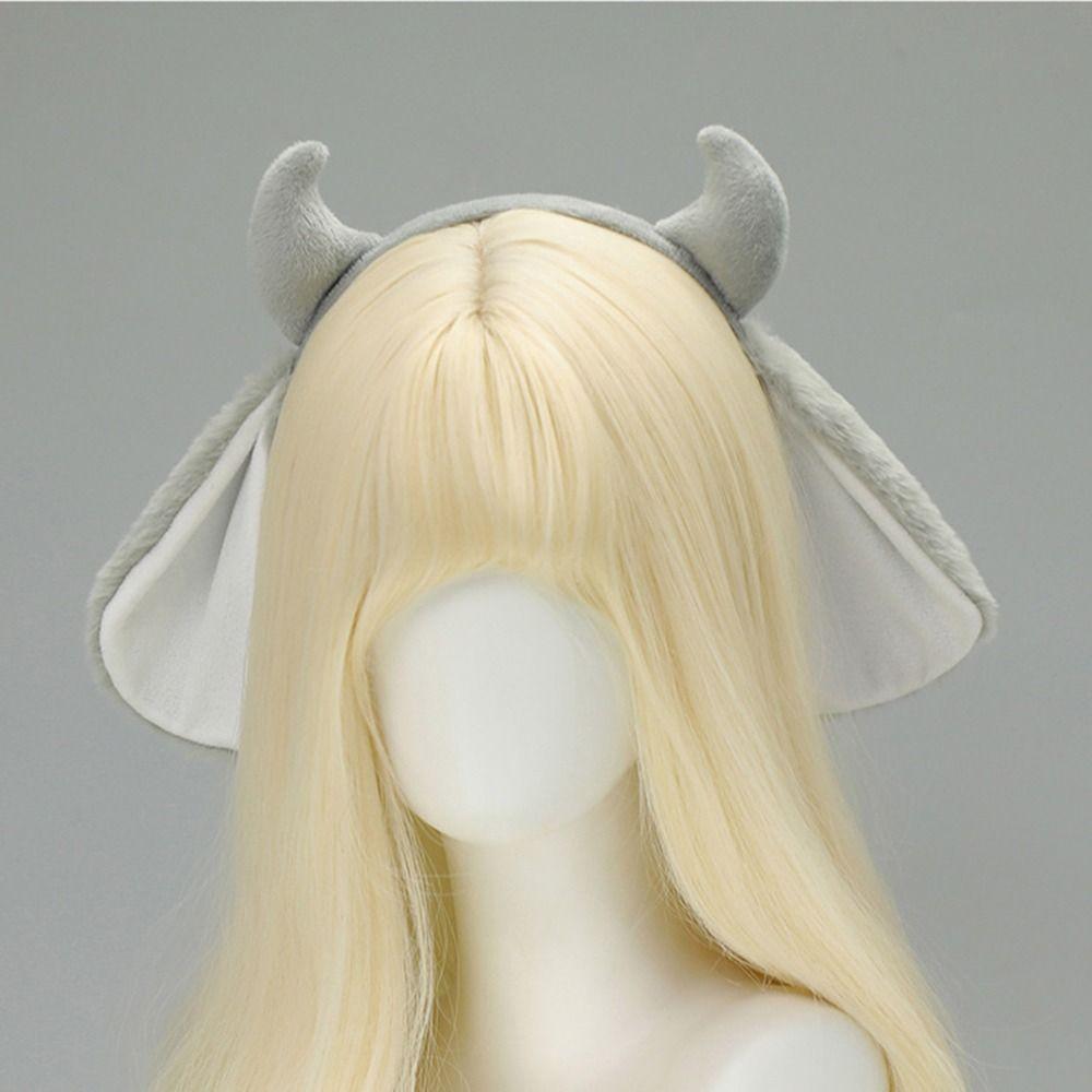 Furry Sheep Ears Headband Kawaii Animal Cosplay Headwear Lolita Plush Hair Hoop  Stage Performances