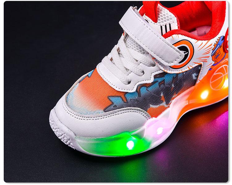 LED Cartoon Mesh Sportschuhe für Kleinkinder & Jungen - Atmungsaktive Leuchtende Sneaker für Frühling & Herbst