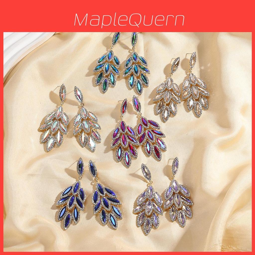 Fashion Glitter Leaf Earrings For Women With Dangle Design In Autumn