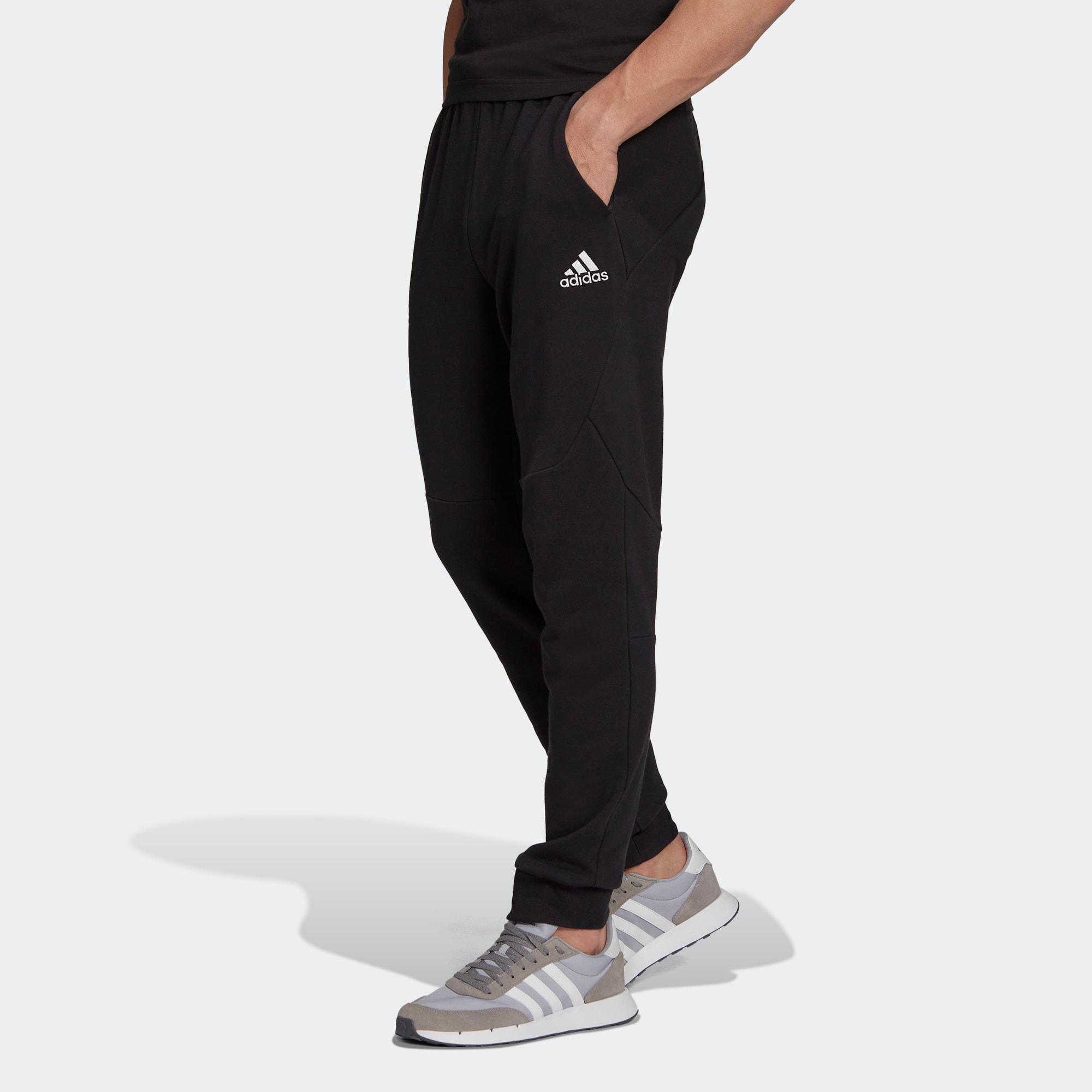 

New Adidas Knitted Sweatpants Men Black HE1800 S