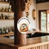 Autumn Harvest Russian Wooden Welcome Sign with Hedgehog Pattern, Unique Round Sign for Front Door, Wall Hanging Decor, Ideal Gift for Friend & Family