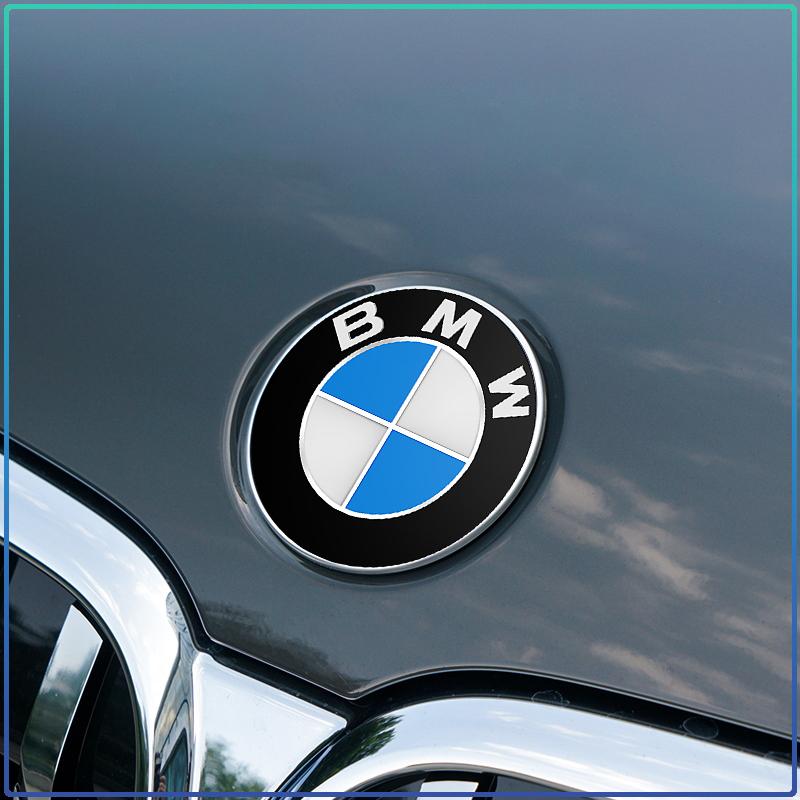 1Pcs Car Emblem Badge Front Rear Trunk Logo Steering Wheel Wheel Hub Cap Sticker For BMW X1 X2 X3 X4 X5 1 2 3 4 5 6 Series F10 F30