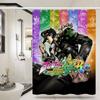 Classic Anime JoJo's Bizarre Simple Bathroom Shower Curtain Shielding Partition Shower Quick Dry Can Be Scrubable Light Bath