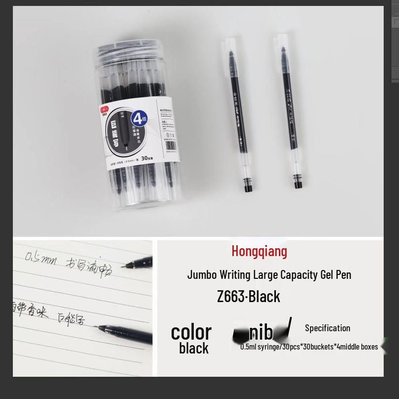 

Jumbo Black .5mm Writing Pen: High Capacity, Full Needle Tube for Students, Office Use, Signatures, and Exams Blue Large Capacity (30 pcs)