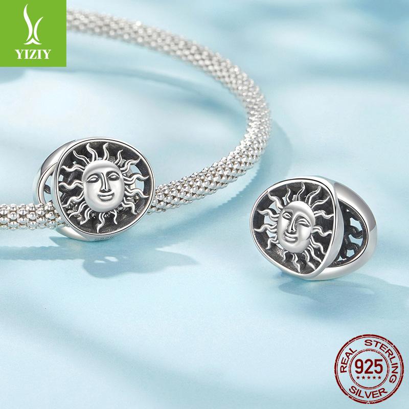 Helios Guardian Beaded Diy Bracelet Accessories Cross-Border S925 Sterling Silver Jewelry Loose Beads