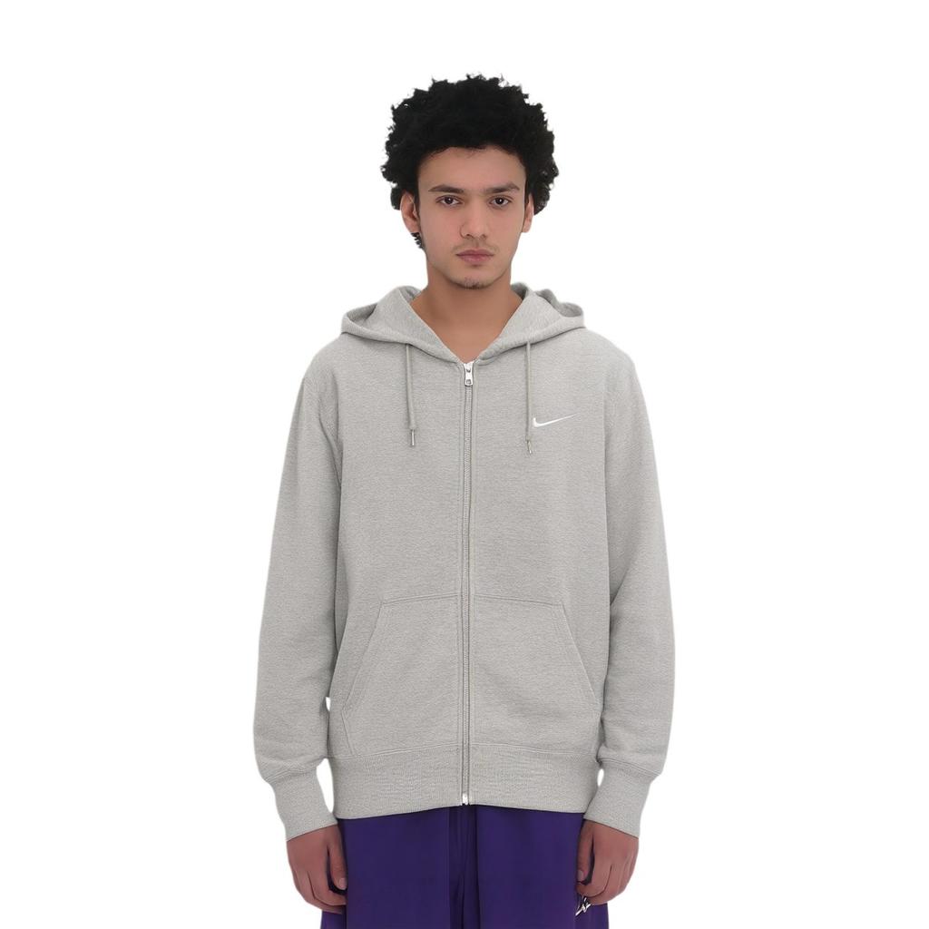 Nike Sweatshirts Men's Gray Hooded Moderate Cardigan 521574-063