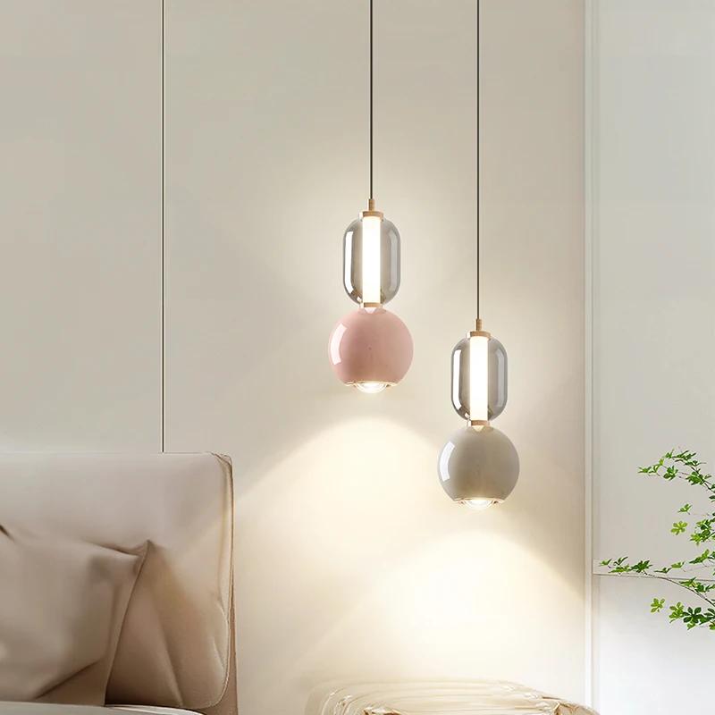 Lampă suspendată cu LED din sticlă din fier, minimalistă, nordică, decor interior, candelabru de tavan, sufragerie, suspendată