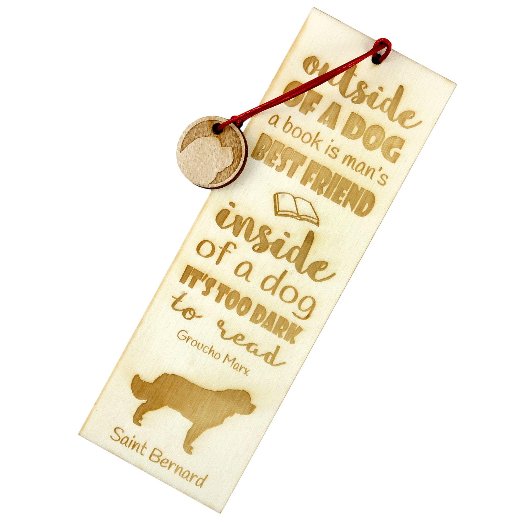 

St. Bernard, Saint Bernard, Alpine Mastiff, Bernhardiner - dog bookmark, personalized bookmark, gift for bookworm from Art-Dog brand