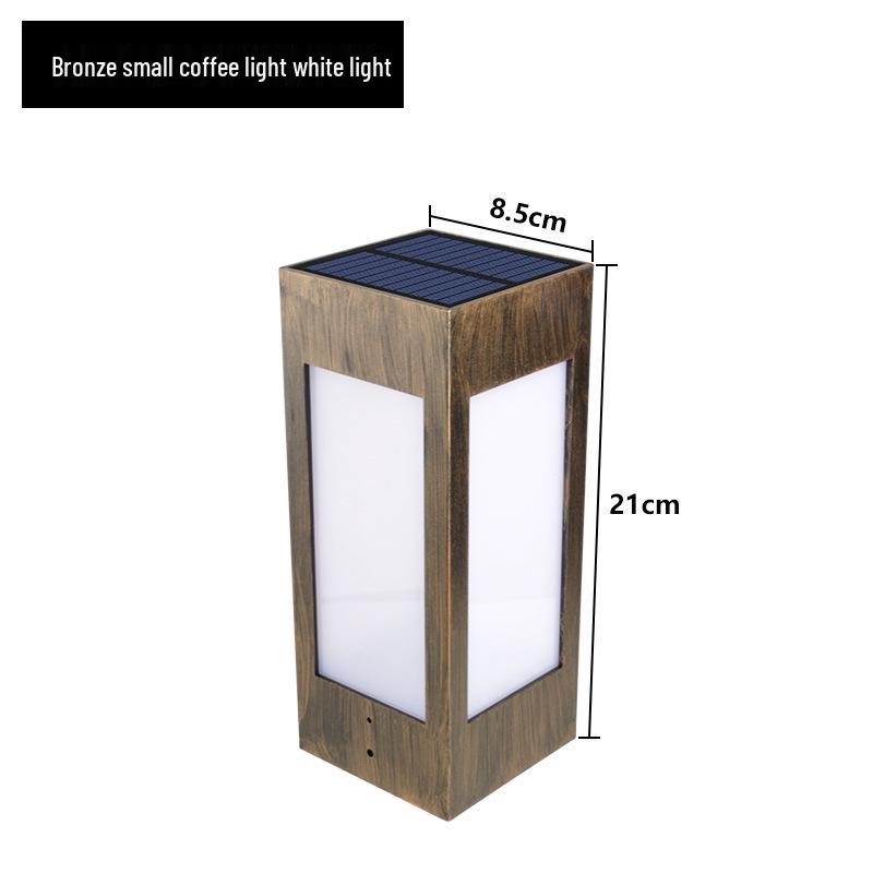 Solar Outdoor Garden Gate and Pillar Lamp - Waterproof Landscape Light Solar Courtyard Lamp