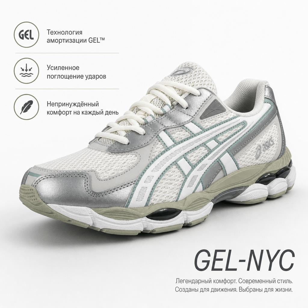 Asics Gel NYC 2055 Cream Dolphin Grey Men Sneakers 1203A542-107