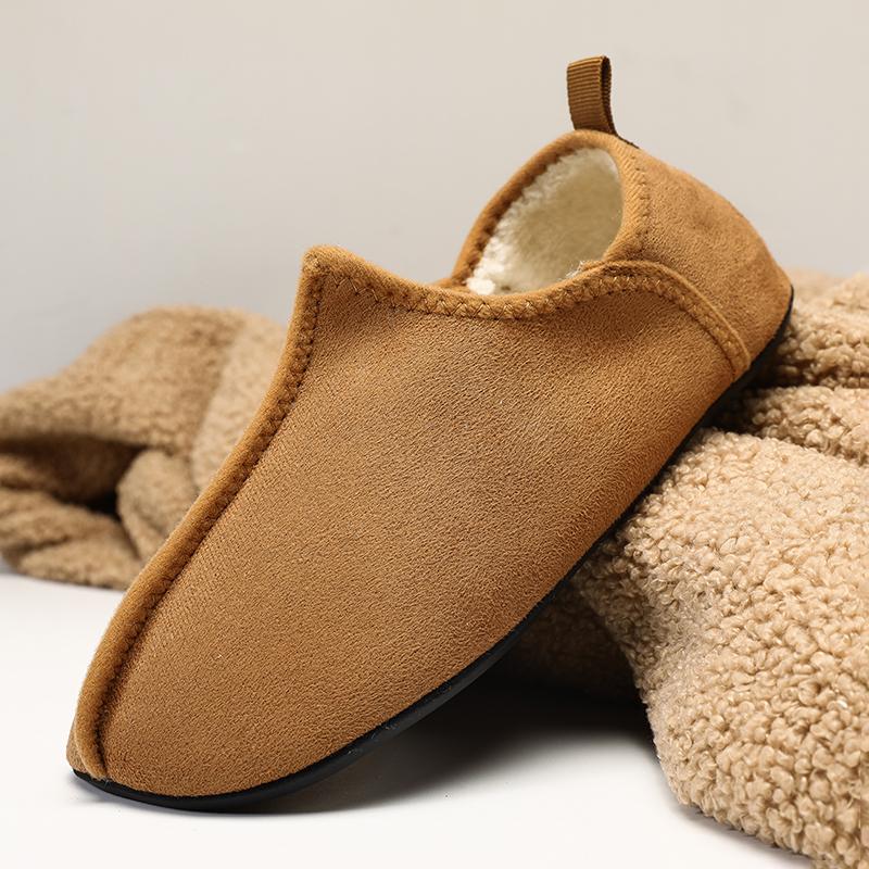 Winter Cotton Men Shoes Warm Slip on Lightweight Slippers Women Plush Bedroom Home Cotton Loafers Unisex Winter Warm Shoe