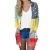 Women's Fashion Casual Comfort Floral Print Mid-Length Cardigan Jacket