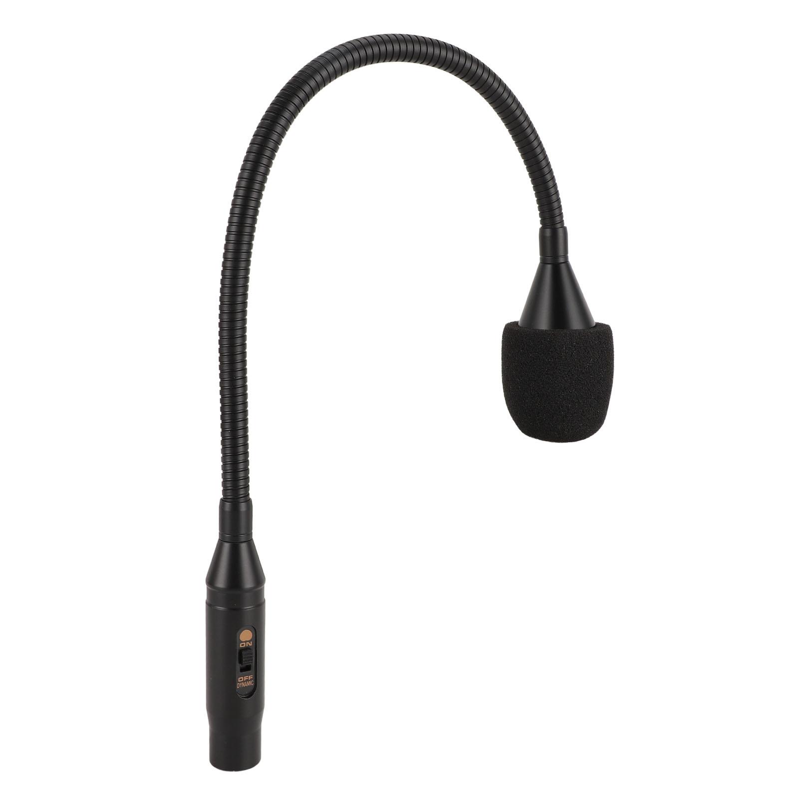 

Микрофон на гусиной шее с подвижной катушкой, металлическая гусиная шея, DJ-микрофон, профессиональный XLR DJ-микрофон для