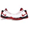 Nike Zoom Kobe 5 Comfortable Abrasion Resistant Breathable Low top Basketball Shoes Unisex White Red 386430-161