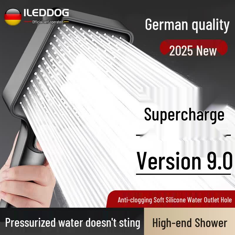 iLeddog High-Pressure Square Shower Head Super Large Output