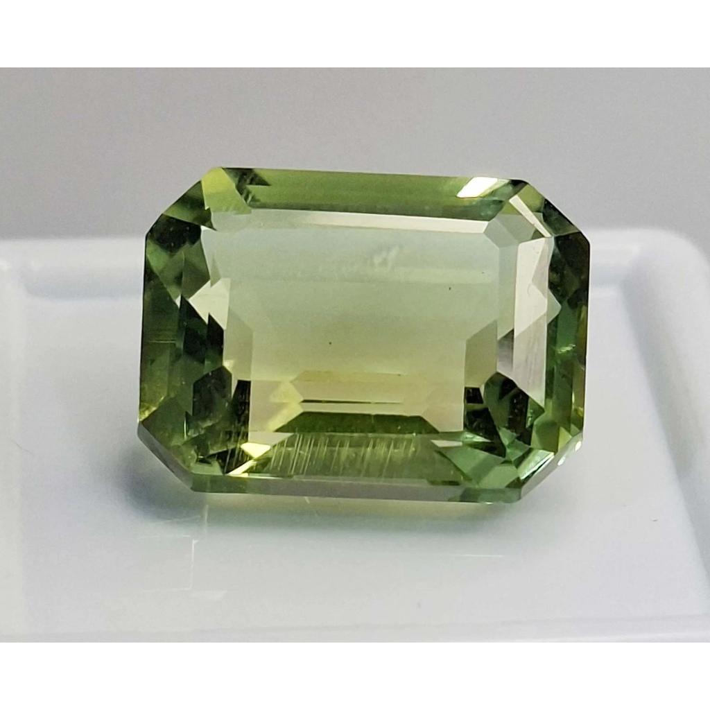 Natural Bi-Color Tourmaline Emerald Cut 10-12 Ct Stunning Certified Gemstone