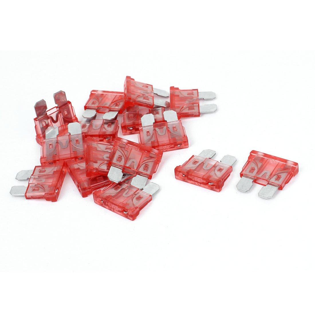 uxcell 15Pcs 40A Car Truck ATC ATO Mini Blade Fuse Red