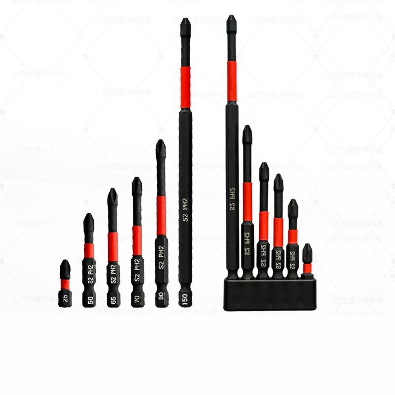 6Pcs S2 Strong Magnetic Phillips Screwdriver Bit Set Long Hex Shank Extension Rod